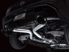 AWE Track Edition Exhaust for Nissan Z - Diamond Black Tips - Mounted