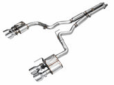 AWE SwitchPath™ Exhaust for S650 Ford Mustang GT Fastback - Quad Chrome Silver Tips - Primary