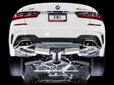 AWE Resonated Touring Edition Exhaust for G2X M340i / M440i - OE Tips - Mounted