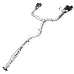AWE Track Edition Exhaust for VA / GV WRX / STI Sedan - Diamond Black Quad Tips (102mm) - out of package
