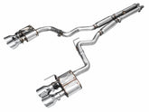 AWE SwitchPath™ Exhaust for S650 Ford Mustang Dark Horse - Quad Chrome Silver Tips - Primary