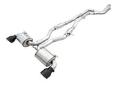 AWE Resonated Touring Edition Exhaust for A90 Supra - 5" Diamond Black Tips - Primary