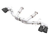 AWE Track Edition Exhaust for C8 Corvette -- Diamond Black Tips - Primary