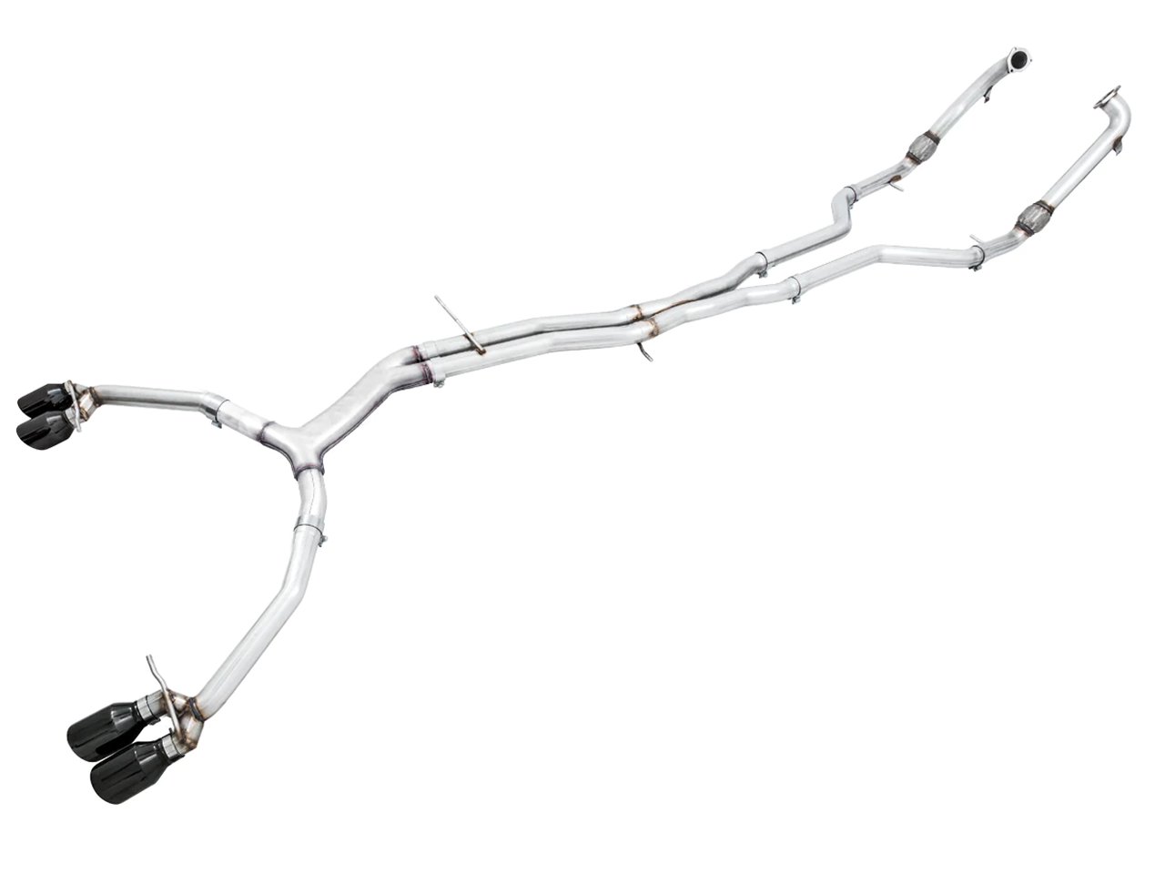 AWE Track Edition Exhaust for Audi B9 S5 Sportback - Non-Resonated - Diamond Black 102mm Tips - Primary