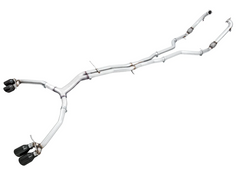 AWE Track Edition Exhaust for Audi B9 S5 Sportback - Non-Resonated - Diamond Black 102mm Tips - Primary