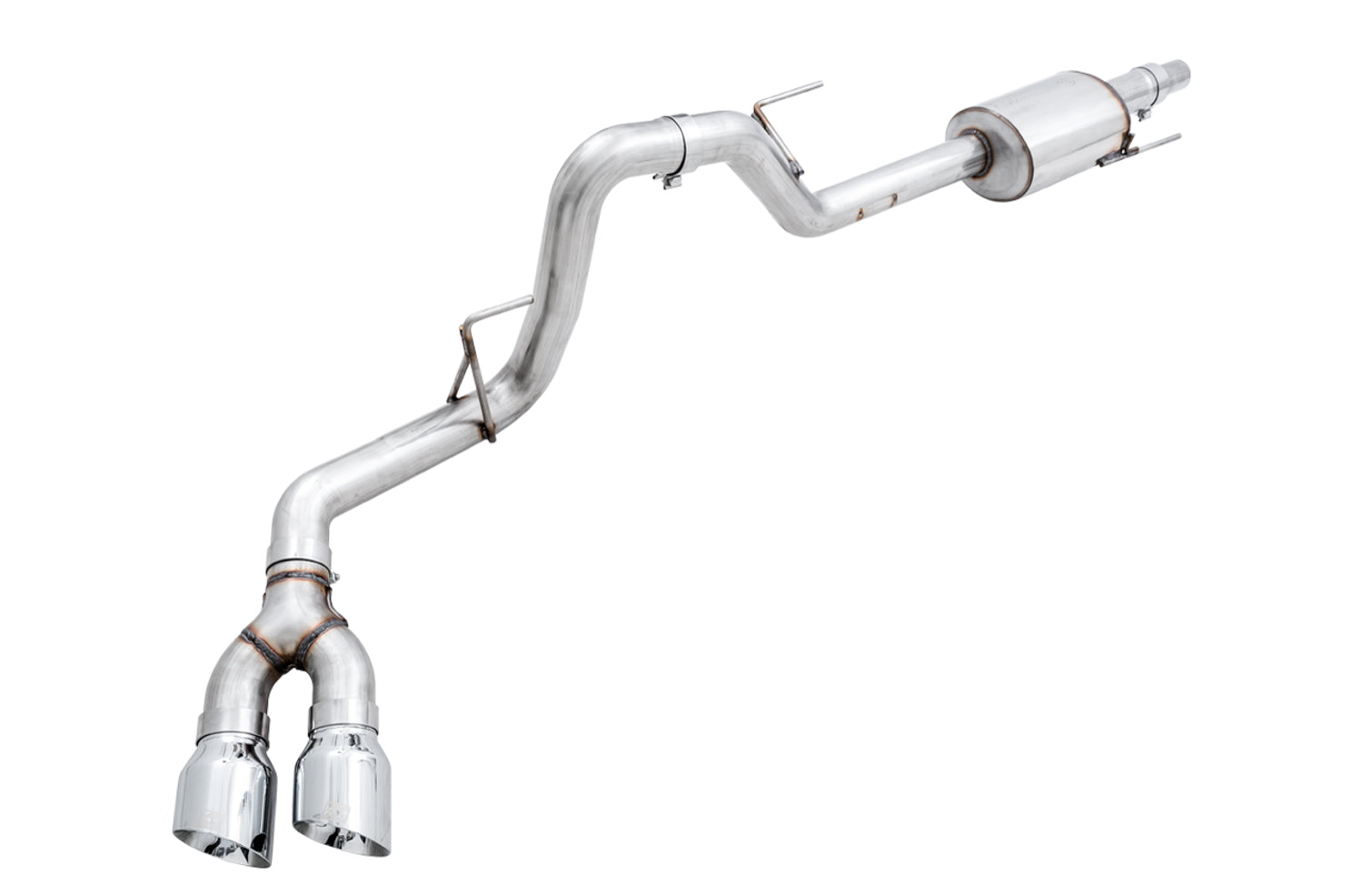 AWE 0FG Single Exit Exhaust for '15-'20 F-150 - 4.5" Chrome Silver Tips - Primary