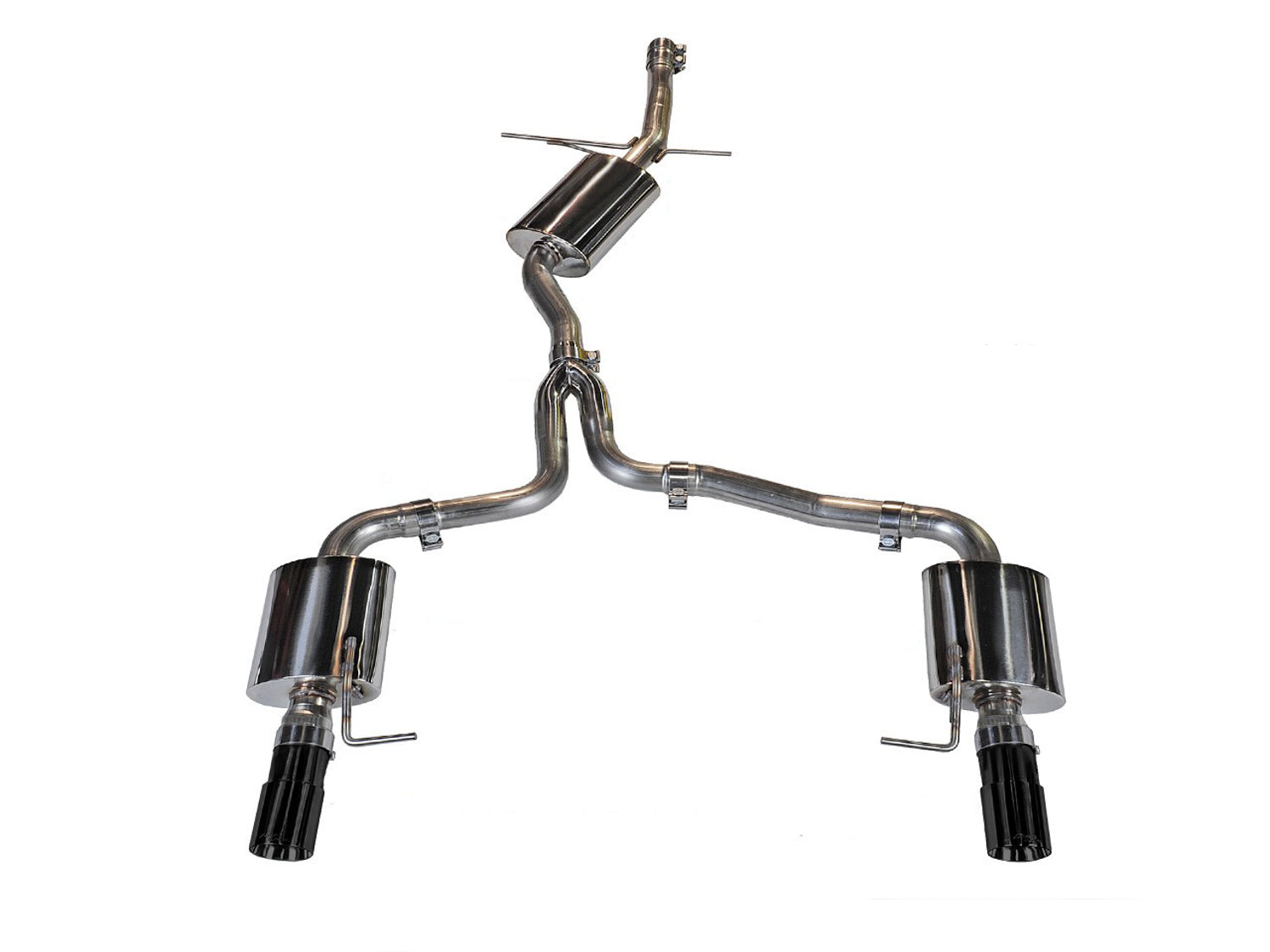 AWE Touring Edition Exhaust for B8/B8.5 A4 2.0T - Dual Outlet, Diamond Black Tips - Primary