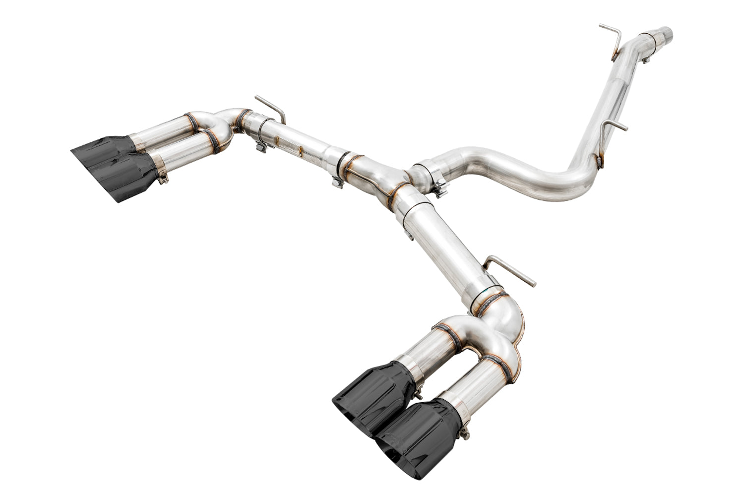 AWE Track Edition Exhaust for Audi 8V S3 - Diamond Black Tips, 102mm - Primary