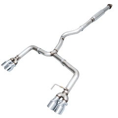 AWE Track Edition Exhaust for VA / GV WRX / STI Sedan - Chrome Silver Quad Tips (102mm) - Primary