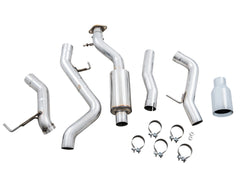 AWE 0FG Catback Exhaust for Ford Bronco with BashGuard™ - Single 5" Chrome Silver Tip - out of package