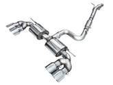 AWE Touring Edition Exhaust for Volkswagen MK8 Golf R - Chrome Silver Tips - Primary