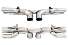 AWE Center Muffler Delete for Porsche 991.1 / 991.2 GT3 / RS - Diamond Black Tips - out of package
