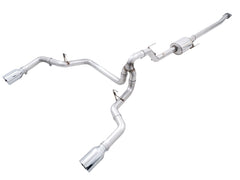 AWE 0FG Dual Split Rear Exhaust for '21+ Ford F-150 - 5" Chrome Silver Tips - Primary