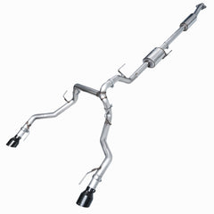 AWE 0FG Resonated Catback for '21+ Ford F-150 Tremor (With Bumper Cutouts) - Diamond Black Tips - Primary