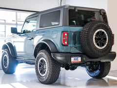 AWE 0FG Catback Exhaust for Ford Bronco with BashGuard™ - Single 5" Diamond Black Tip - Mounted