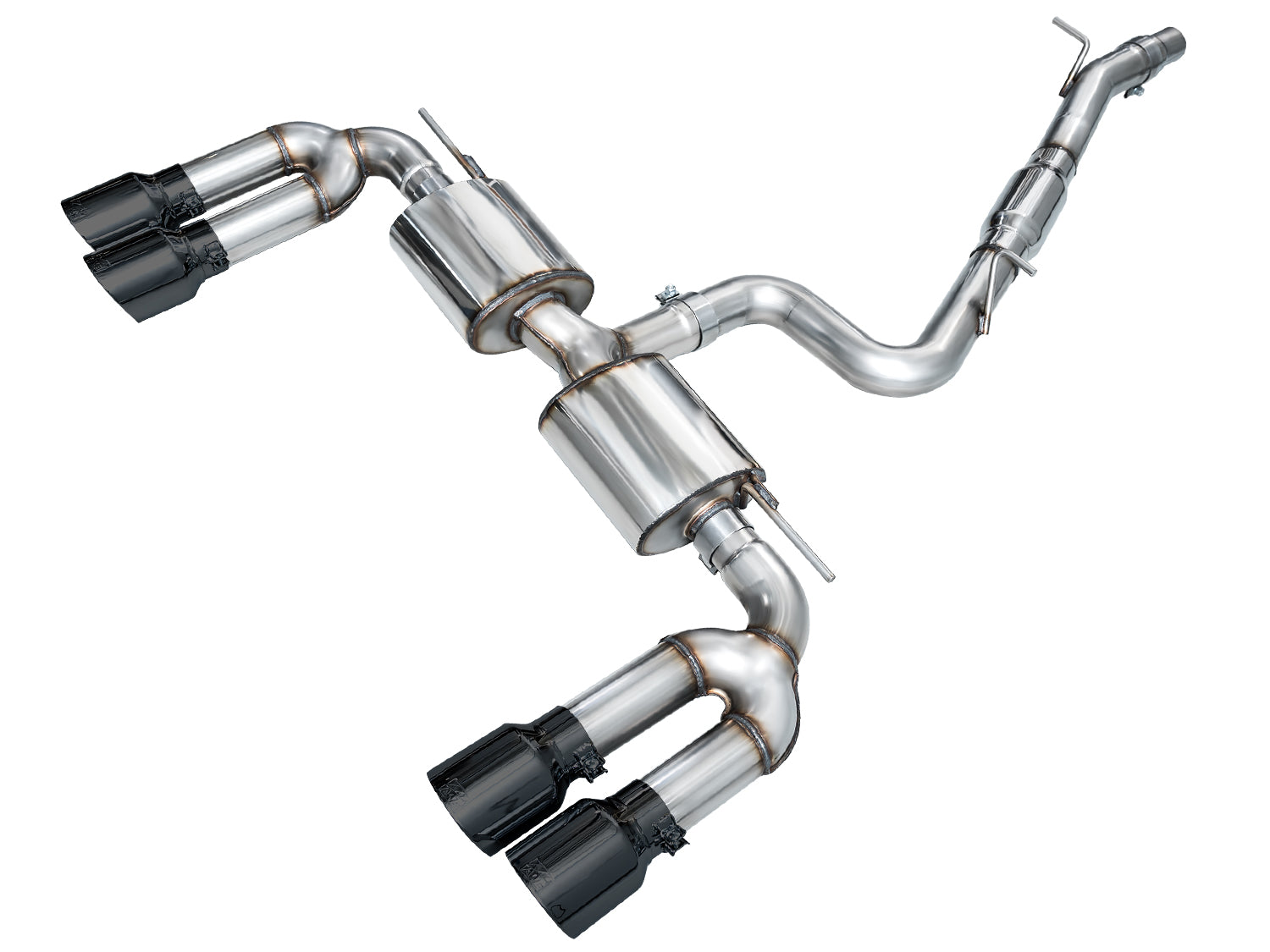 AWE Touring Edition Exhaust for Audi 8Y S3 - Diamond Black Tips - Primary