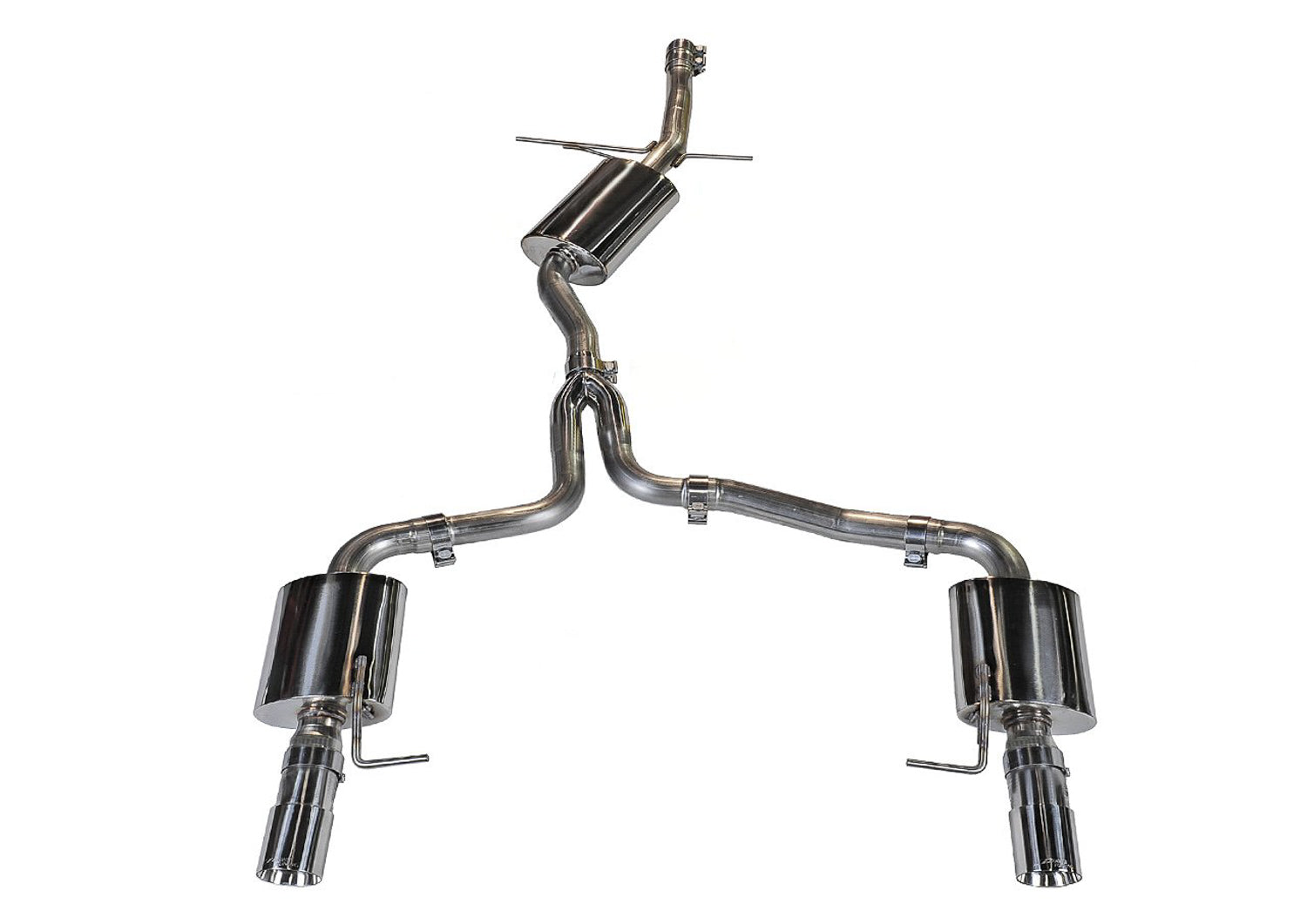 AWE Touring Edition Exhaust for B8/B8.5 A4 2.0T - Dual Outlet, Chrome Silver Tips - Primary