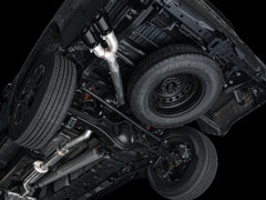AWE 0FG Exhaust for 3rd Gen Toyota Tundra - Dual Diamond Black Tips - Mounted