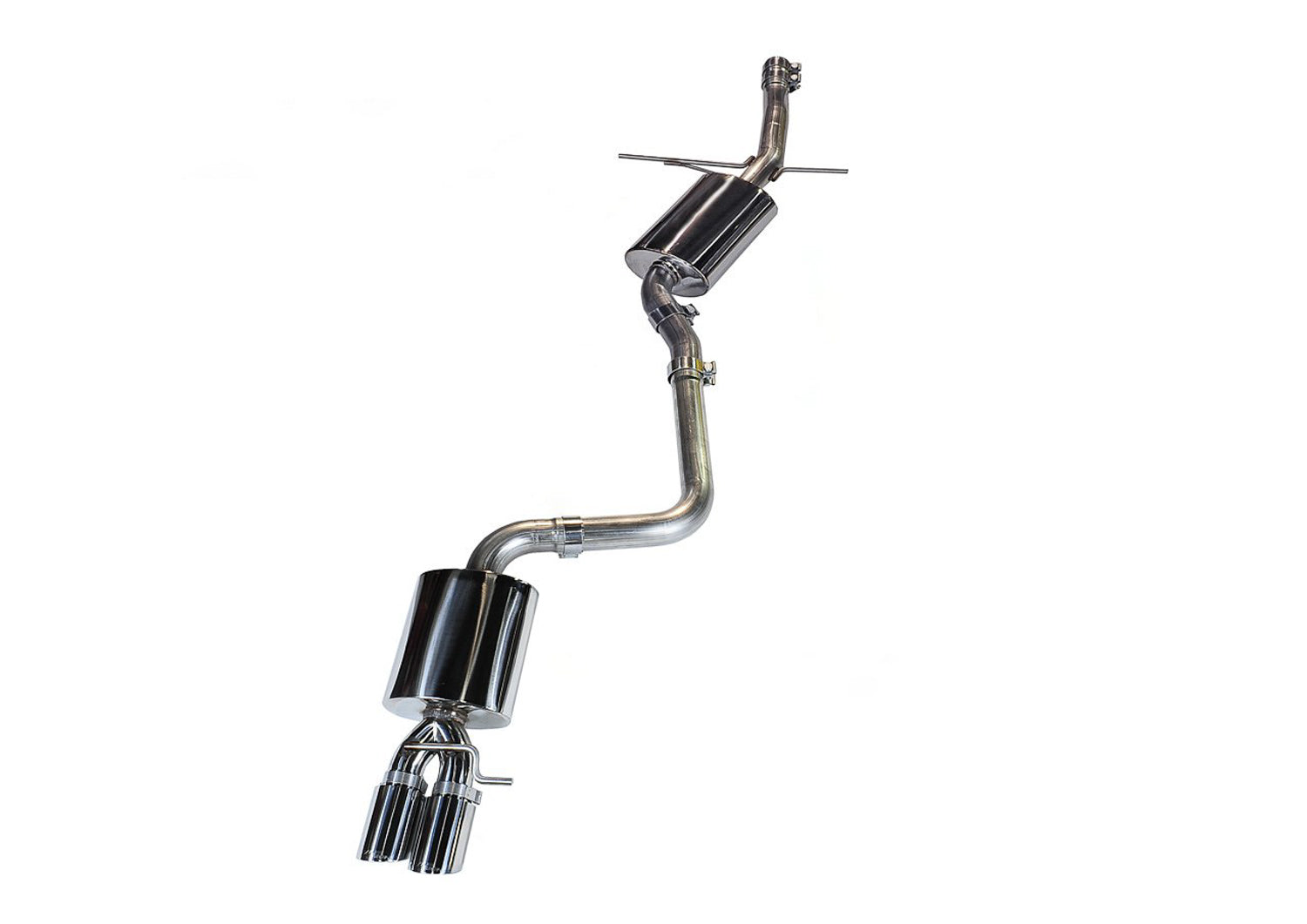 AWE Touring Edition Exhaust for B8/B8.5 A4 2.0T - Single Side, Diamond Black Tips - Primary