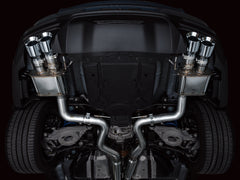 AWE SwitchPath™ Exhaust for S650 Ford Mustang GT Fastback - Quad Chrome Silver Tips - Mounted