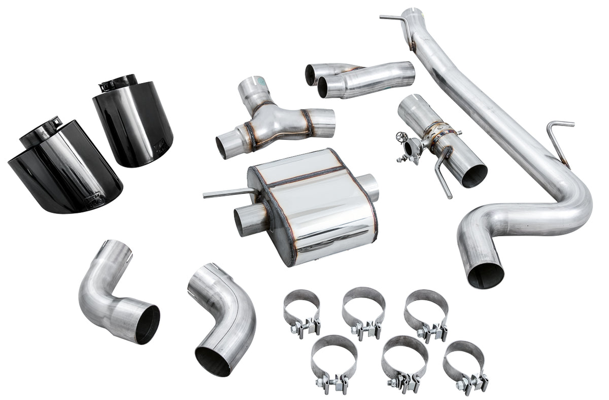 AWE SwitchPath™ Exhaust for Audi MK3 TT RS - Diamond Black RS-style Tips - out of package