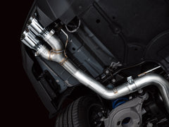 AWE Track Edition Exhaust for S650 Ford Mustang GT Fastback - Quad Chrome Silver Tips - Mounted