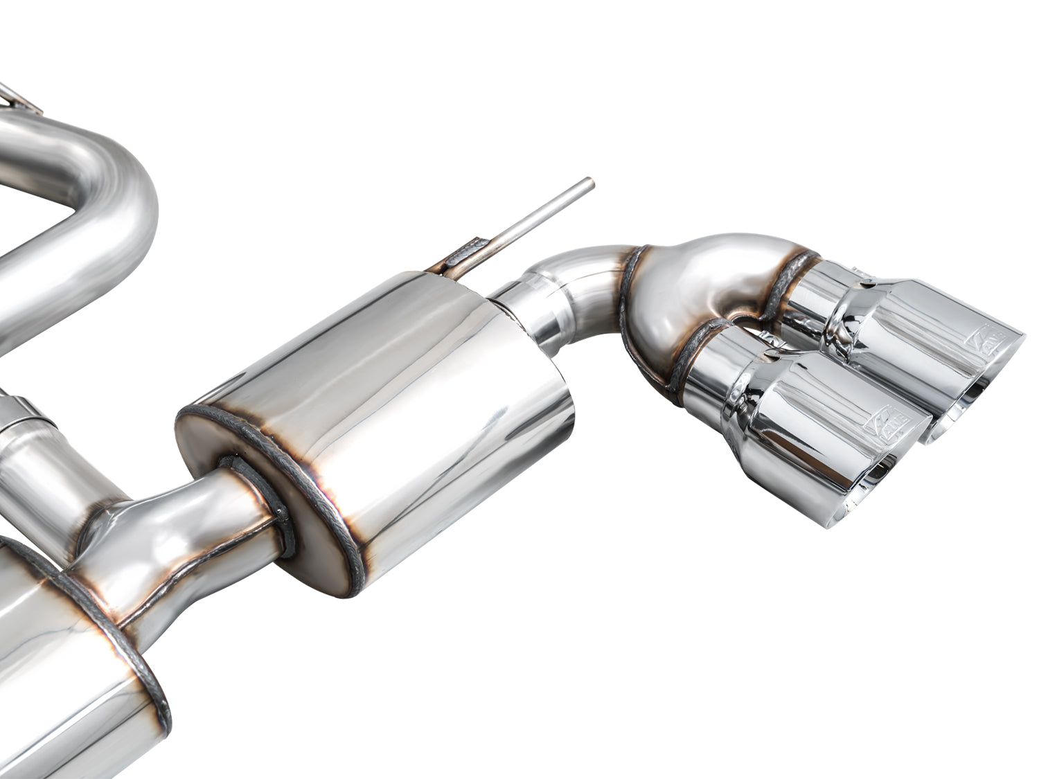 AWE Touring Edition Exhaust for Volkswagen MK8 Golf R - Chrome Silver Tips - out of package