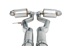 AWE Non-Resonated Touring Edition Exhaust for A90 Supra - 5" Chrome Silver Tips - Close Up