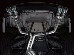 AWE Track Edition Exhaust for Audi C8 S6/S7 - Chrome Silver Tips - Mounted