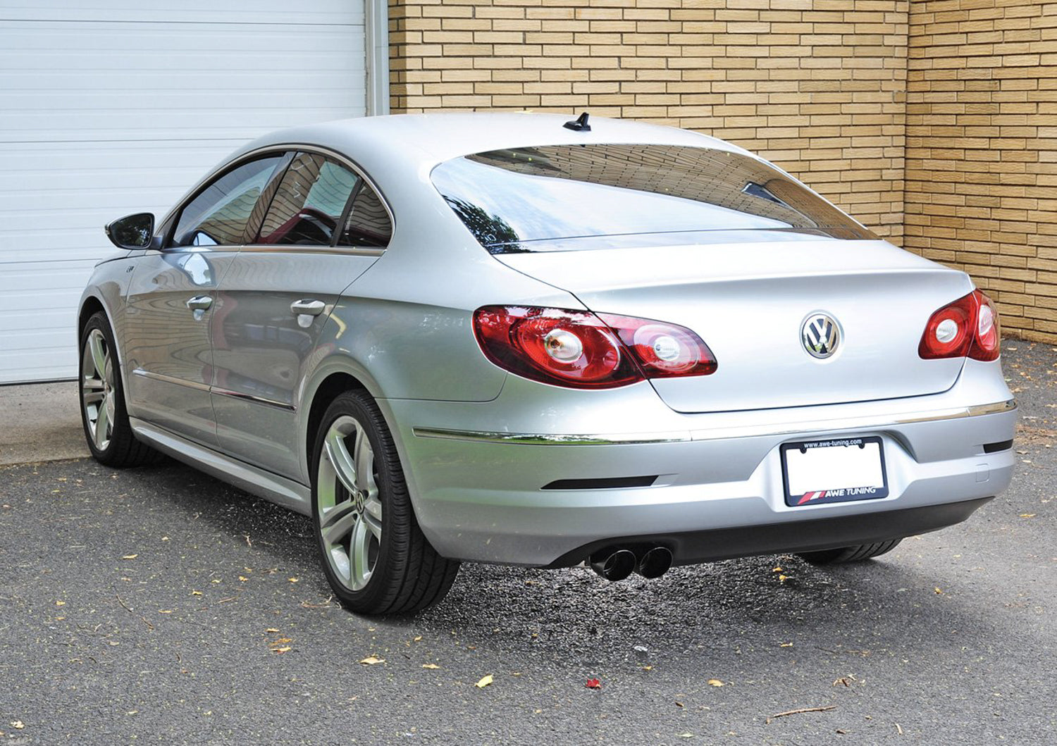 AWE Touring Edition Performance Exhaust for VW CC 2.0T - Diamond Black Tips - Mounted