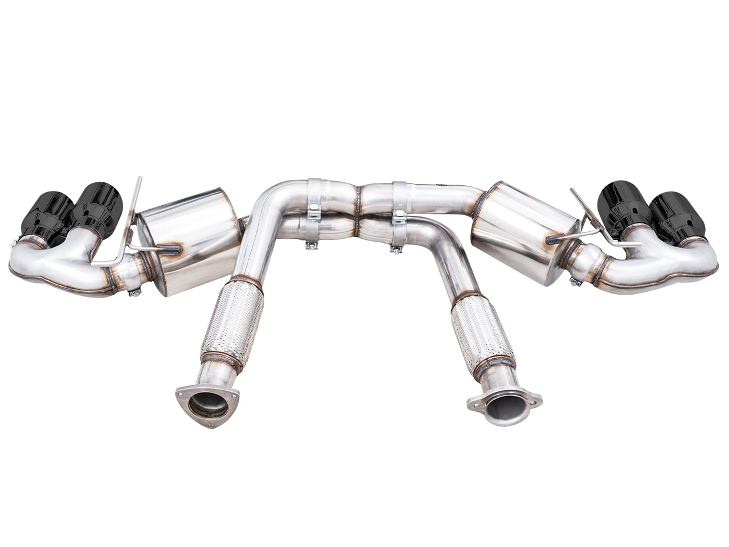 AWE Touring Edition Exhaust for C8 Corvette -- Diamond Black Tips - out of package