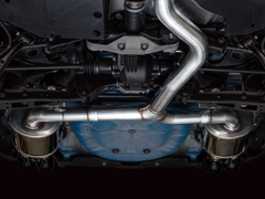 AWE Touring Edition Exhaust for VB Subaru WRX - Diamond Black Tips - Mounted