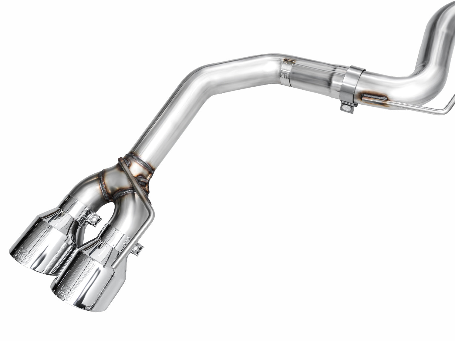 AWE Track Edition Exhaust for S650 Ford Mustang Dark Horse - Quad Chrome Silver Tips - out of package