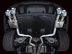 AWE SwitchPath™ Exhaust for S650 Ford Mustang Dark Horse - Quad Chrome Silver Tips - Mounted