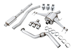 AWE Touring Edition Exhaust for FK8 Civic Type R (includes Front Pipe and DualPhase Mid Pipe) - Triple Chrome Silver Tips - out of package