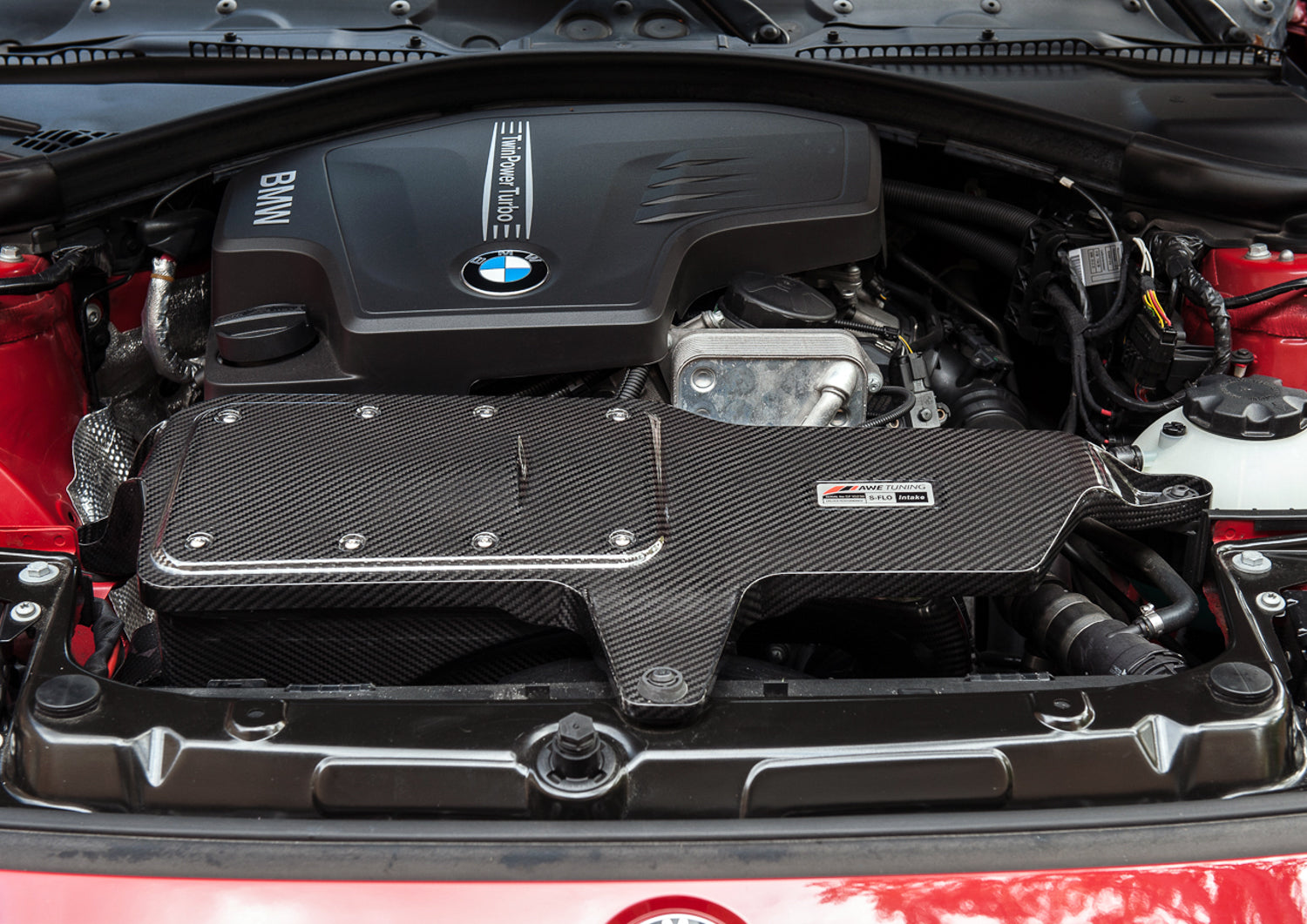 AWE S-FLO Carbon Intake for BMW 228i/320i/328i/428i - Mounted