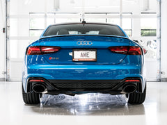 AWE Touring Edition Exhaust for Audi B9.5 RS 5 Coupe - Diamond Black RS-style Tips - Mounted