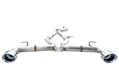 AWE Resonated Track Edition Exhaust for A90 Supra - 5" Chrome Silver Tips - out of package