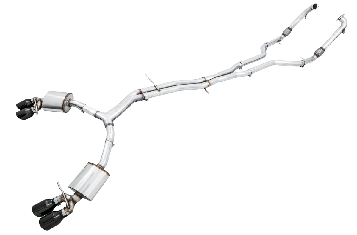 AWE Touring Edition Exhaust for Audi B9 S5 Sportback - Diamond Black 102mm Tips - Primary
