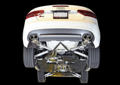 AWE Touring Edition Exhaust System for B8/8.5 S5 Cabrio (Exhaust + Non-Resonated Downpipes) - Chrome Silver Tips - Mounted