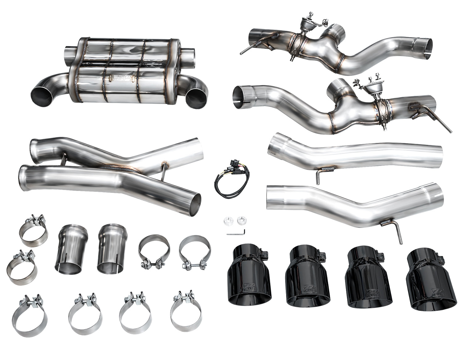 AWE   SwitchPath™ Exhaust for BMW G87 M2 - Diamond Black Tips - Mounted