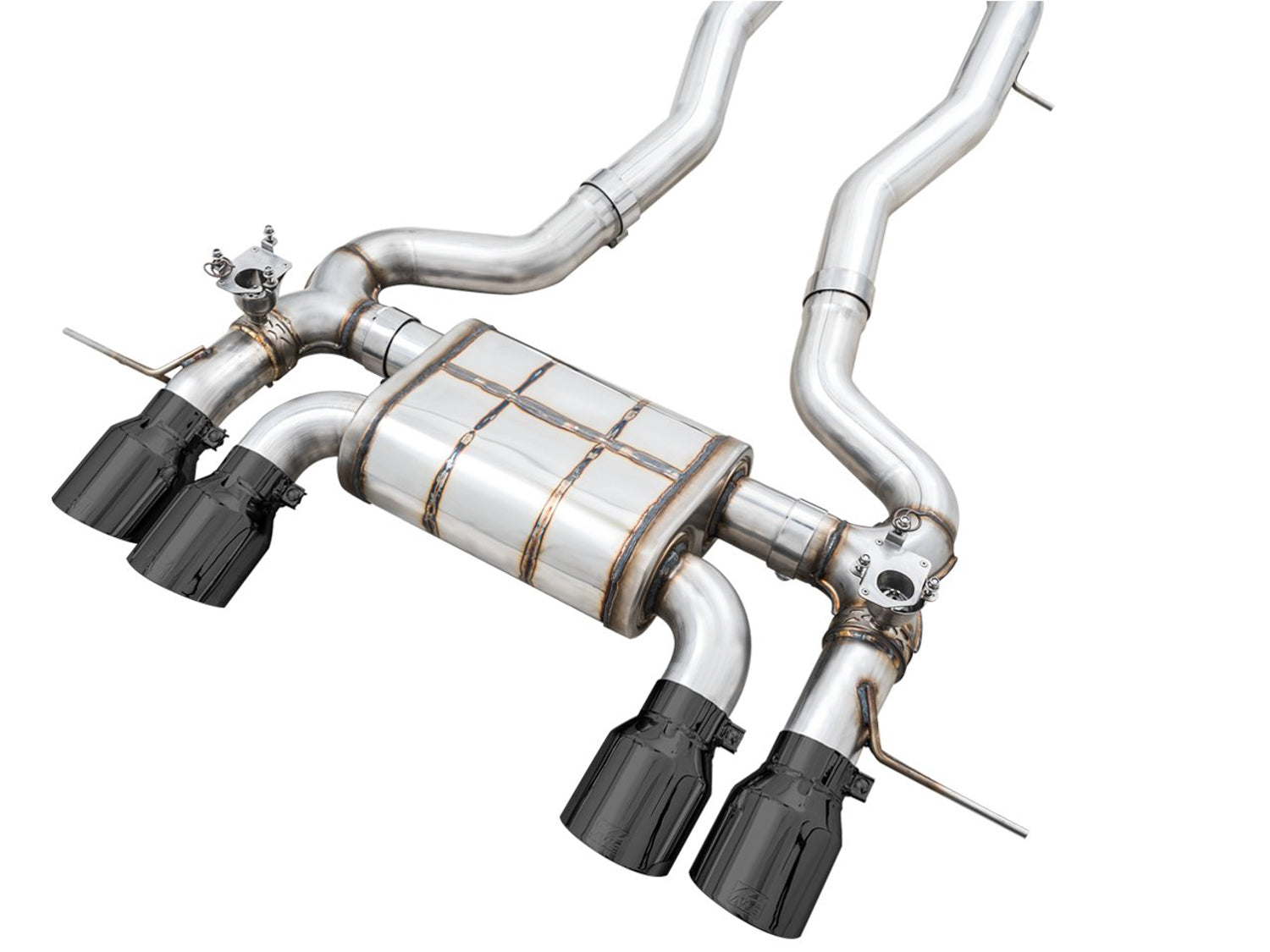 AWE SwitchPath Catback Exhaust for BMW G8X M3/M4 - Chrome Silver Tips - out of package