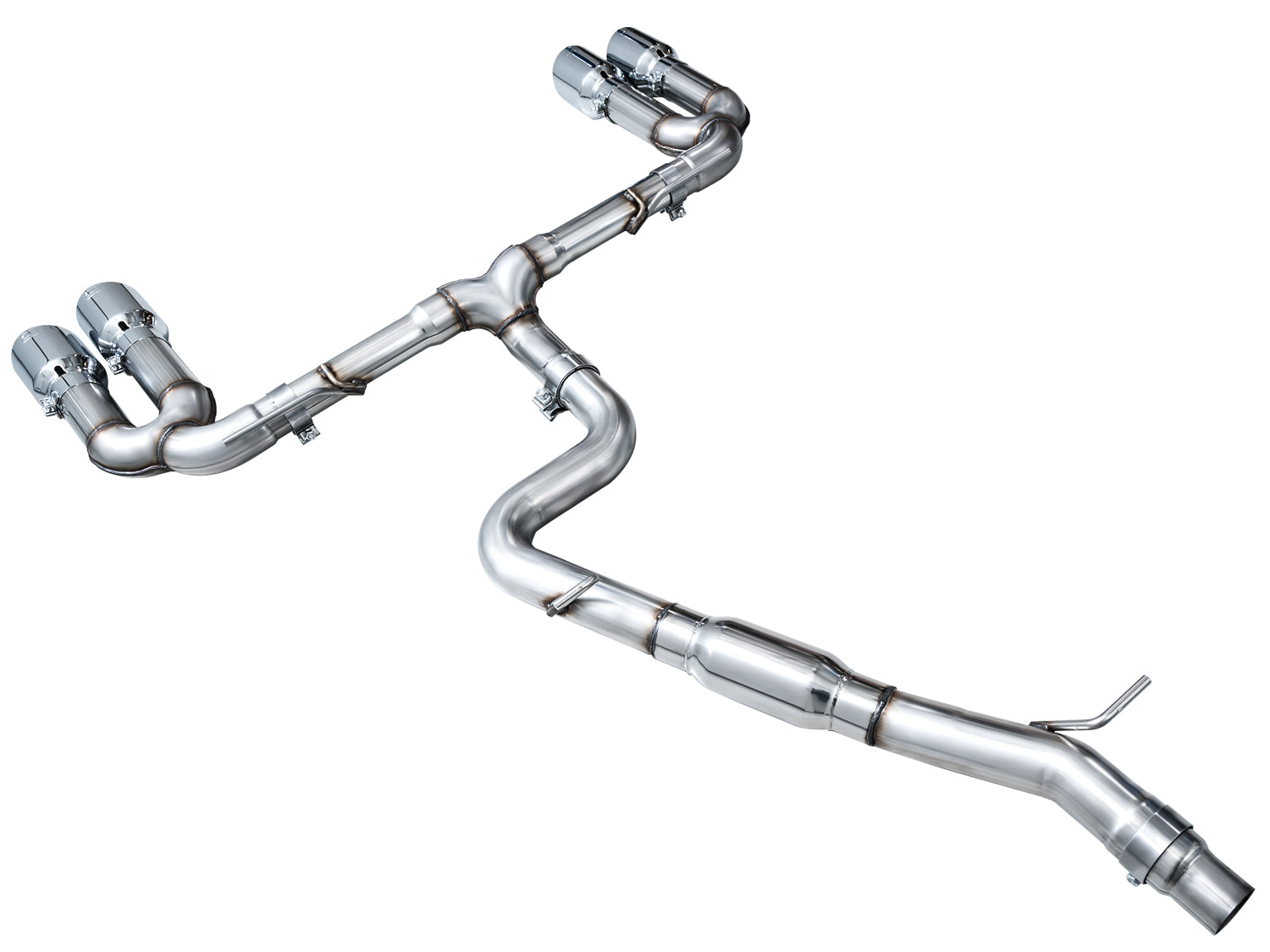 AWE Track Edition Exhaust for Audi 8Y S3 - Chrome Silver Tips - out of package