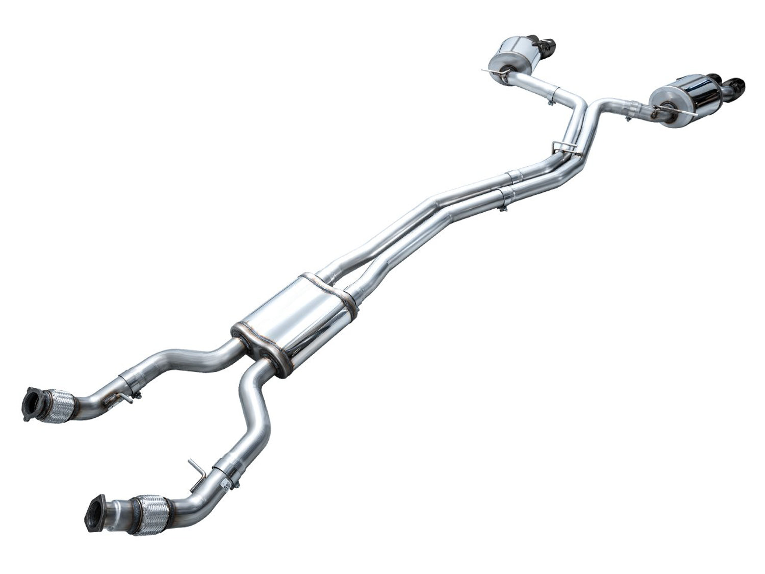 AWE Touring Edition Exhaust for Audi C8 S6/S7 - Diamond Black Tips - out of package