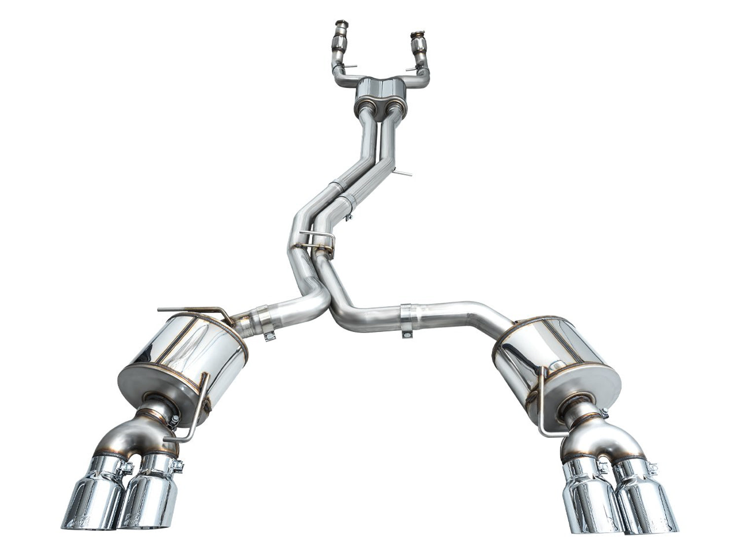 AWE Touring Edition Exhaust for Audi C8 S6/S7 - Chrome Silver Tips - out of package