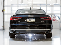 AWE SwitchPath™ Exhaust for B9 A5, Dual Outlet - Chrome Silver Tips (includes DP and SwitchPath Remote) - Mounted