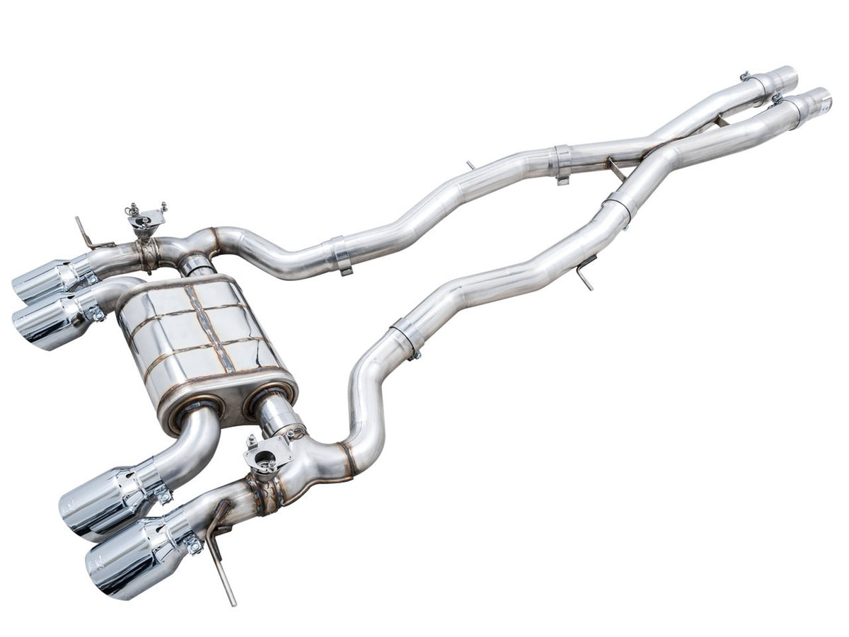 AWE SwitchPath Catback Exhaust for BMW G8X M3/M4 - Diamond Black Tips - Primary