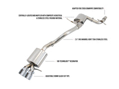 AWE Touring Edition Exhaust for MK5 Jetta 2.0T - GLI - Chrome Silver Tips - Primary