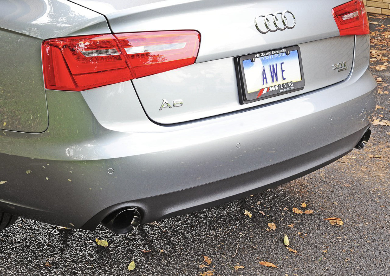 AWE Touring Edition Exhaust for Audi C7 A6 3.0T - Dual Outlet, Diamond Black Tips - out of package