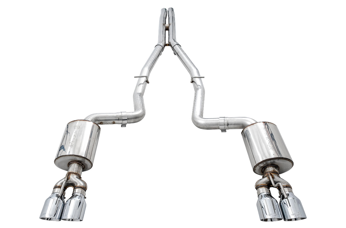 AWE Touring Edition Exhaust for 17+ Challenger 5.7 - Chrome Silver Quad Tips - out of package